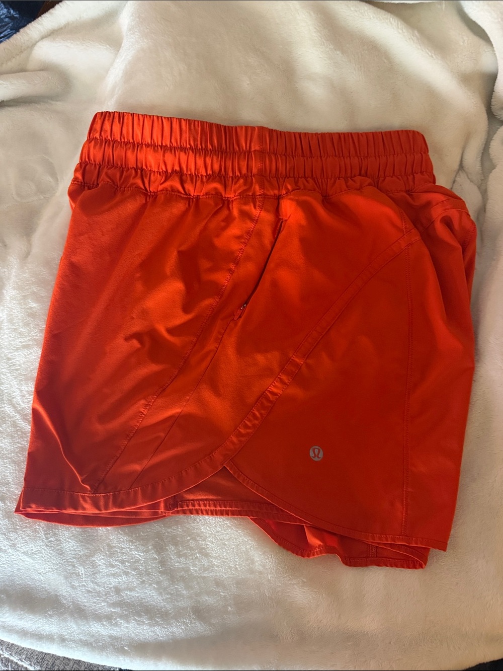 Lululemon Track that High rise dark orange short. Size 10 with 5” inseam - Picture 3 of 4